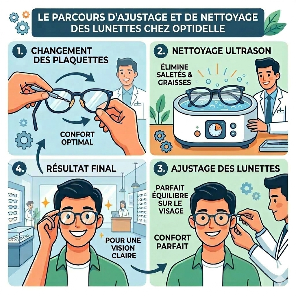 Entretien des lunettes chez optidelle
