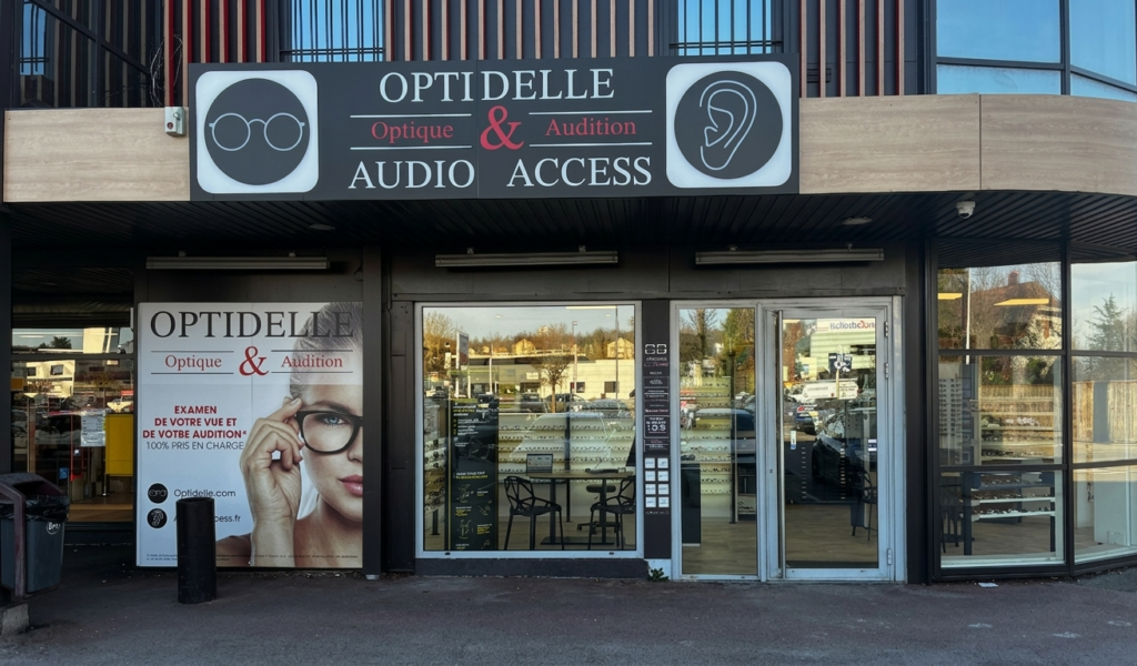 devanture du magasin Optidelle & Audio access